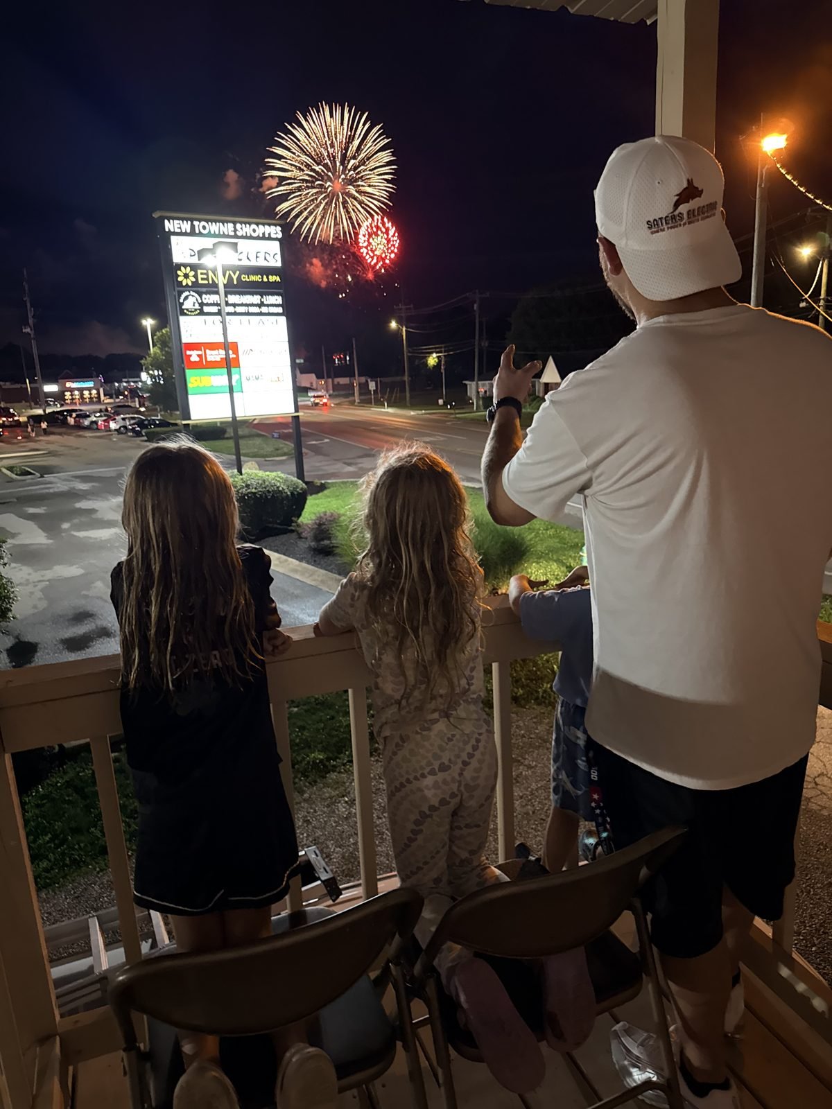 Community fireworks by Saters Electric