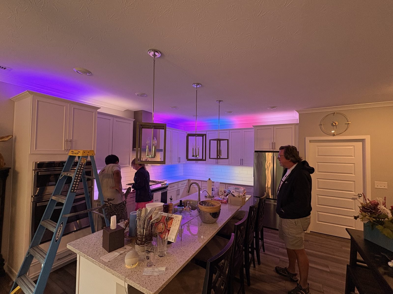 Kitchen RGB lighting install by Saters Electric