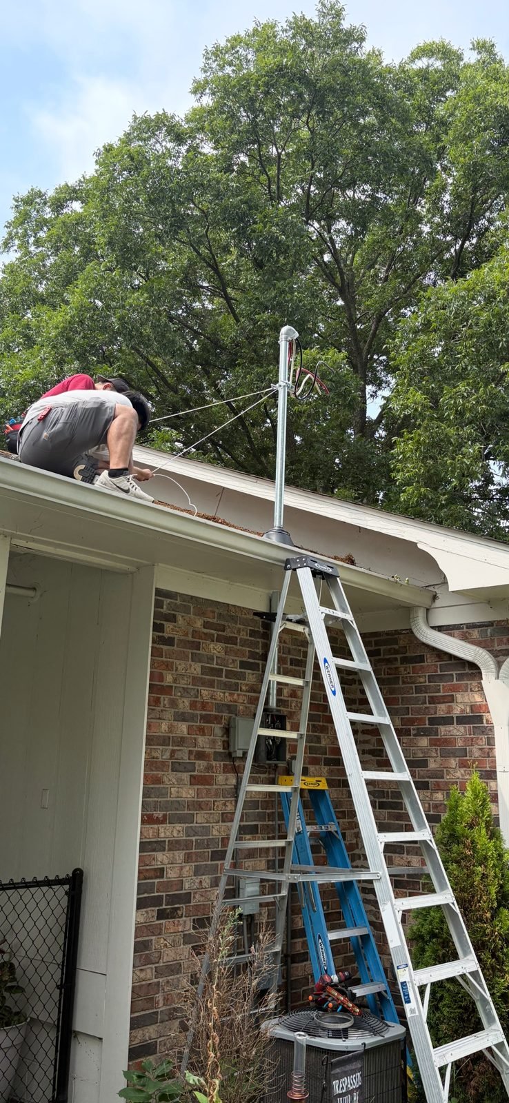 Service mast repair by Saters Electric