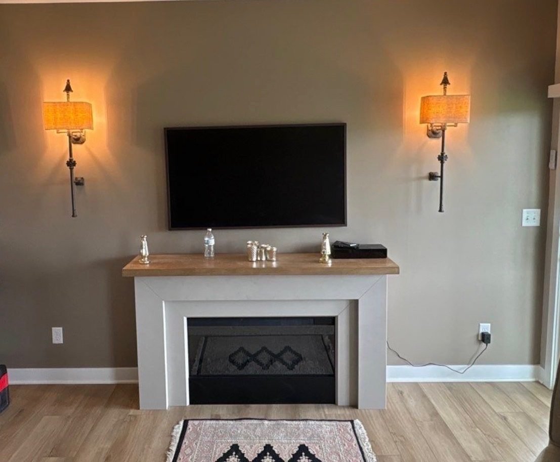 Wall sconces fireplace by Saters Electric